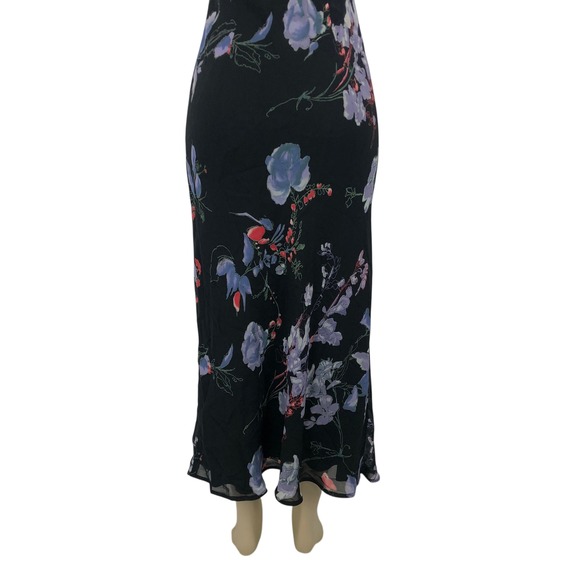 Vintage Jones New York Maxi Slip Dress Size 4 Dark Floral Print Y2K Fairycore - Picture 7 of 8